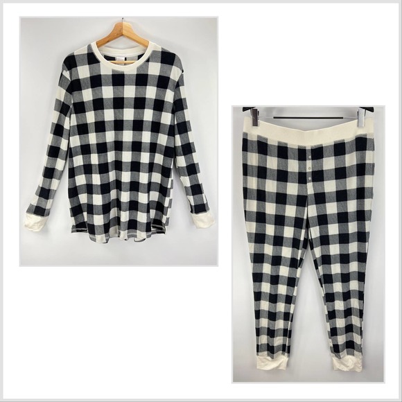 New! Women’s Buffalo Check Thermal Pajama Set - Stars Above. XXL - Picture 2 of 15